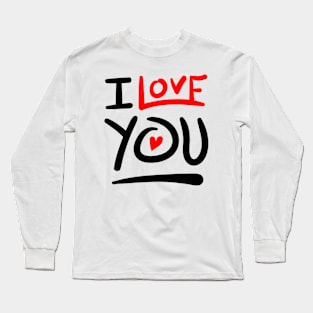 I Love You Red Long Sleeve T-Shirt